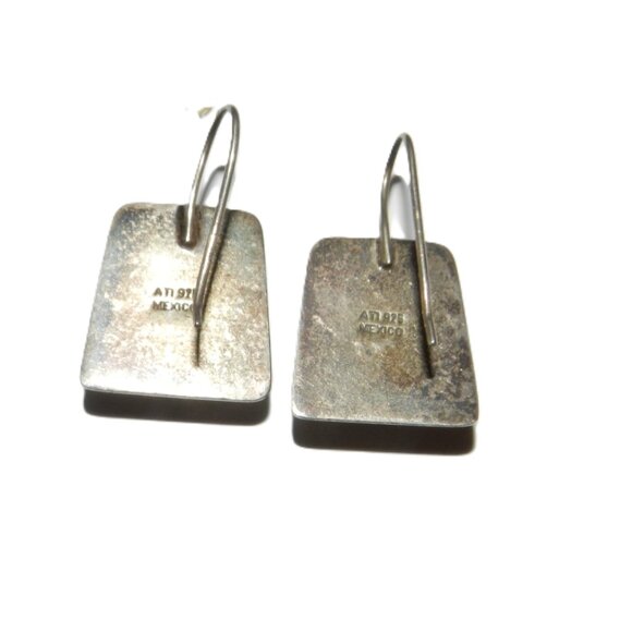 ATI Red Jasper Sterling Earrings 925 Silver Mexico - Picture 4 of 8